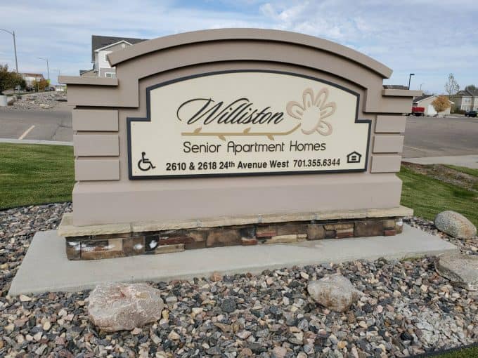 Williston Senior Apartments Sign